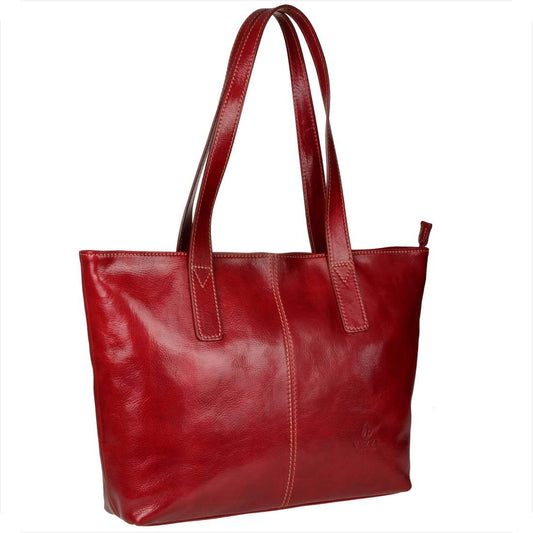 Bordo spalvos odinė rankinė Vezze